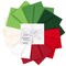 Christmas Fat Quarter Bundle -100% Cotton | Pure Solids | Xmas l Mix Christmas Colors | Quilting & Crafting Soft Fabric | Gift Set